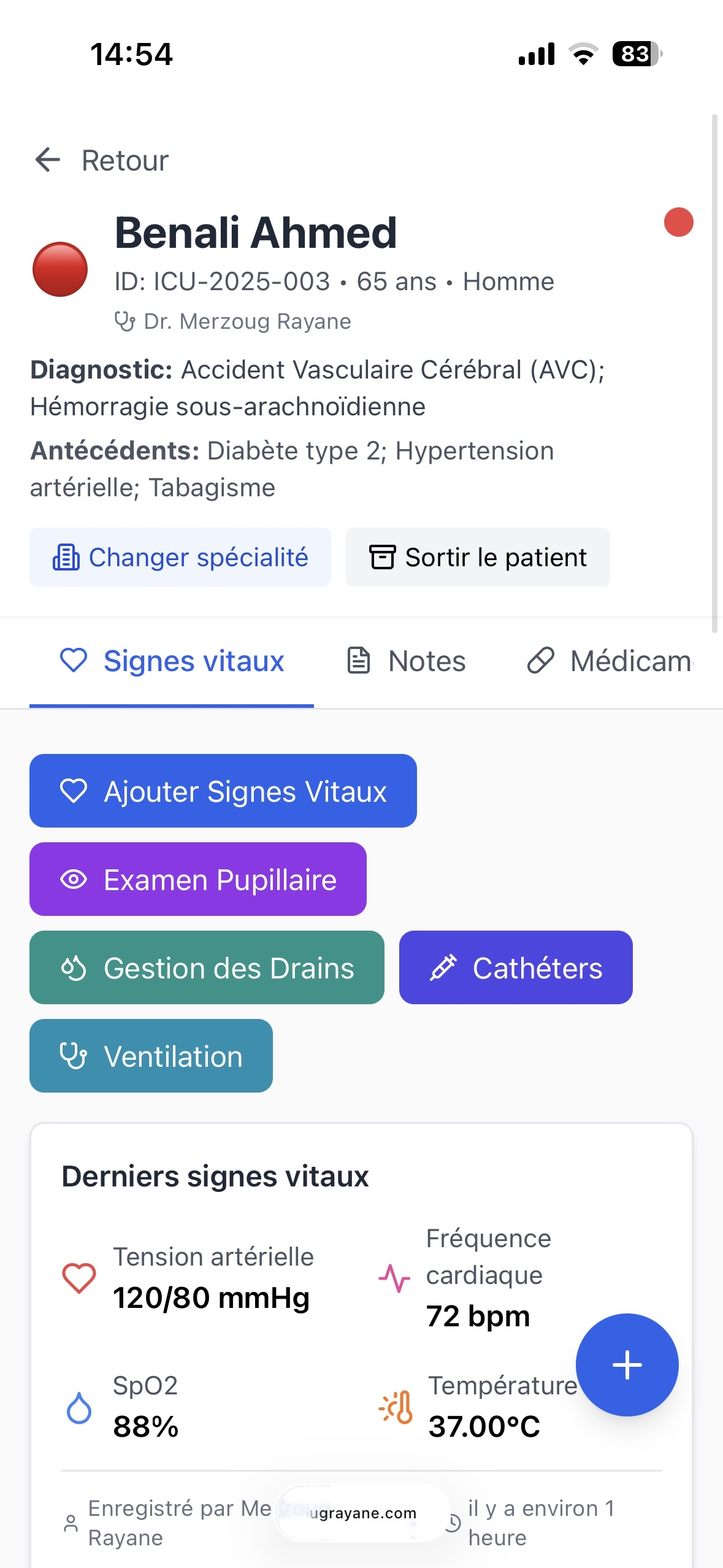 ICU Management System - Réanimation CHU Oran - Image 2