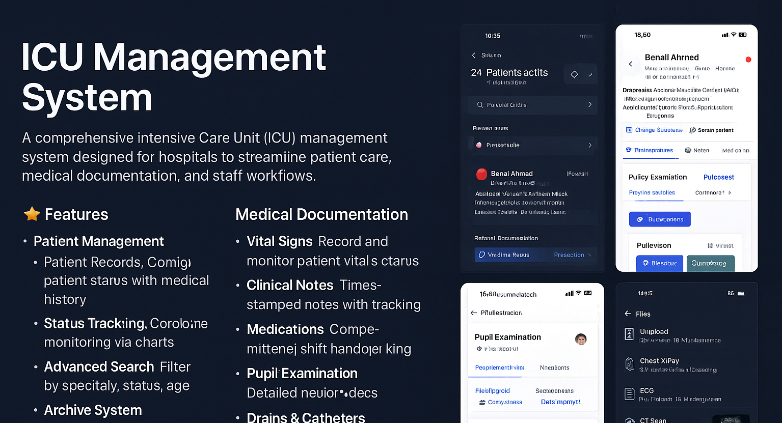 ICU Management System - Réanimation CHU Oran