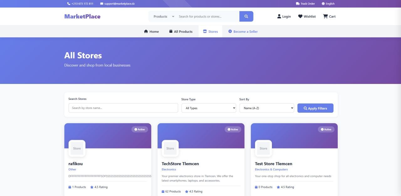 Smothy Commerce - Multi-Vendor E-Commerce Platform - Stores Directory - Browse multiple vendors and shops