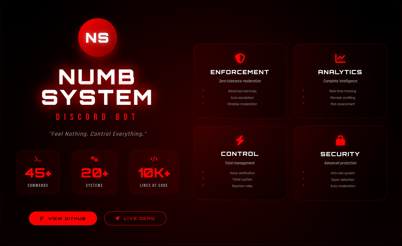 NUMB SYSTEM Discord Bot