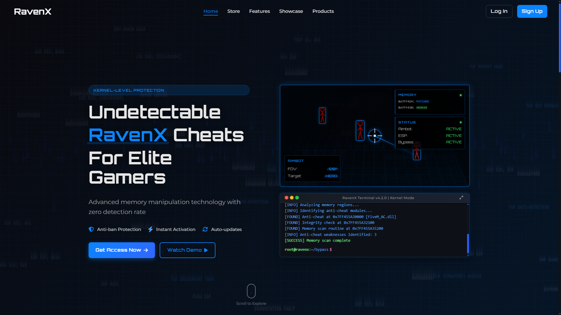 RavenX Gaming Cheats Platform